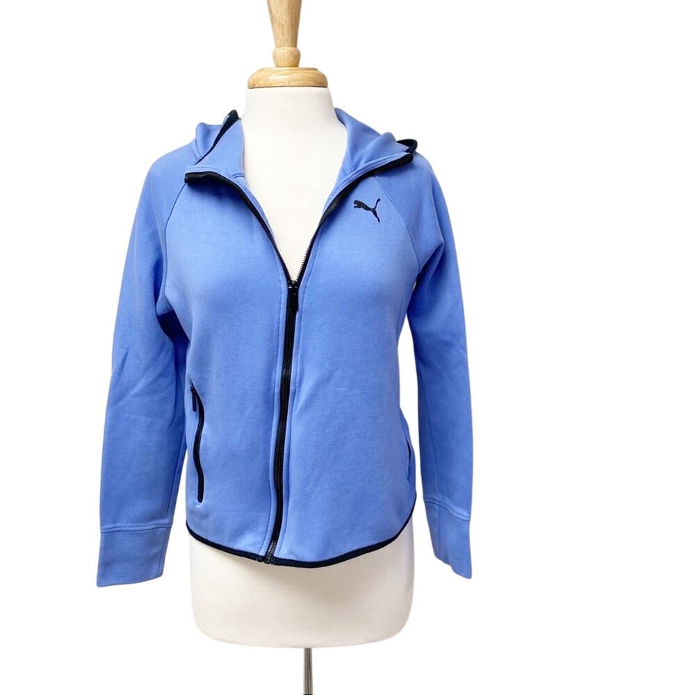 Puma Periwinkle Blue Hooded Full Zip Track Jacket Women’s Small